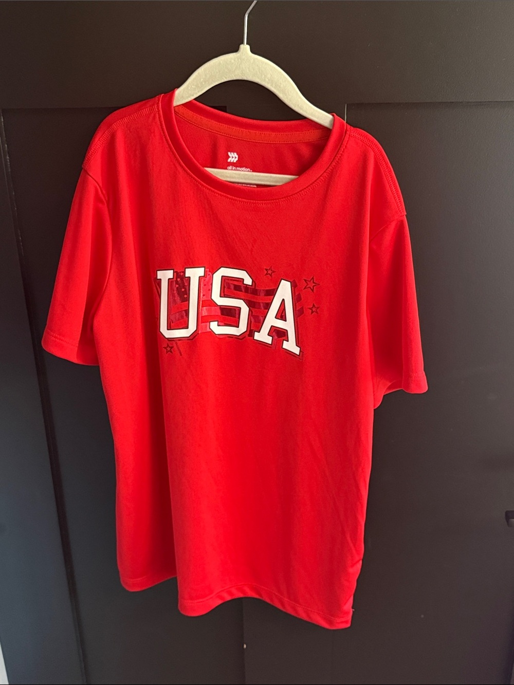 all in motion Red USA Graphic Kids Tee